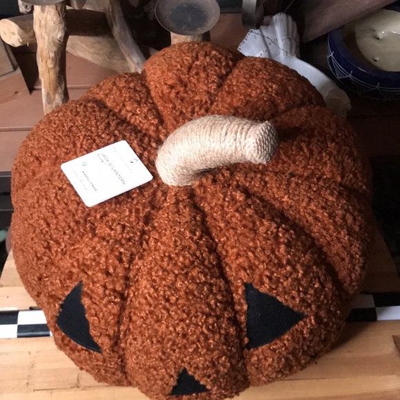 Pottery Barn Cuddly and Cute Spooktastic Jack-O-Lantern Pumpkin Pillow 🎃… - Picture 7 of 16